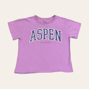 Lavender Purple Aspen Colorado Cropped Baby Tee